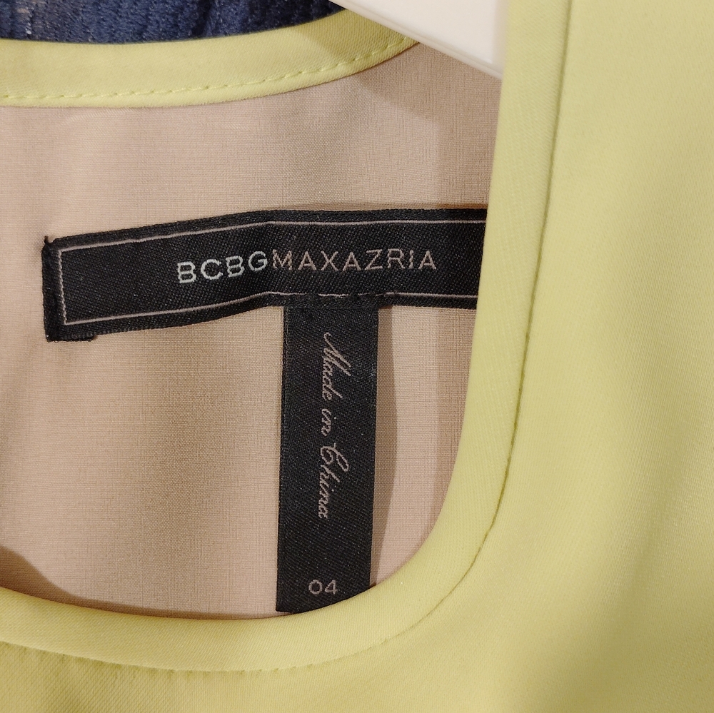 BCBGMaxAzria Sleeveless Yellow and Black Dress - Picture 4 of 5